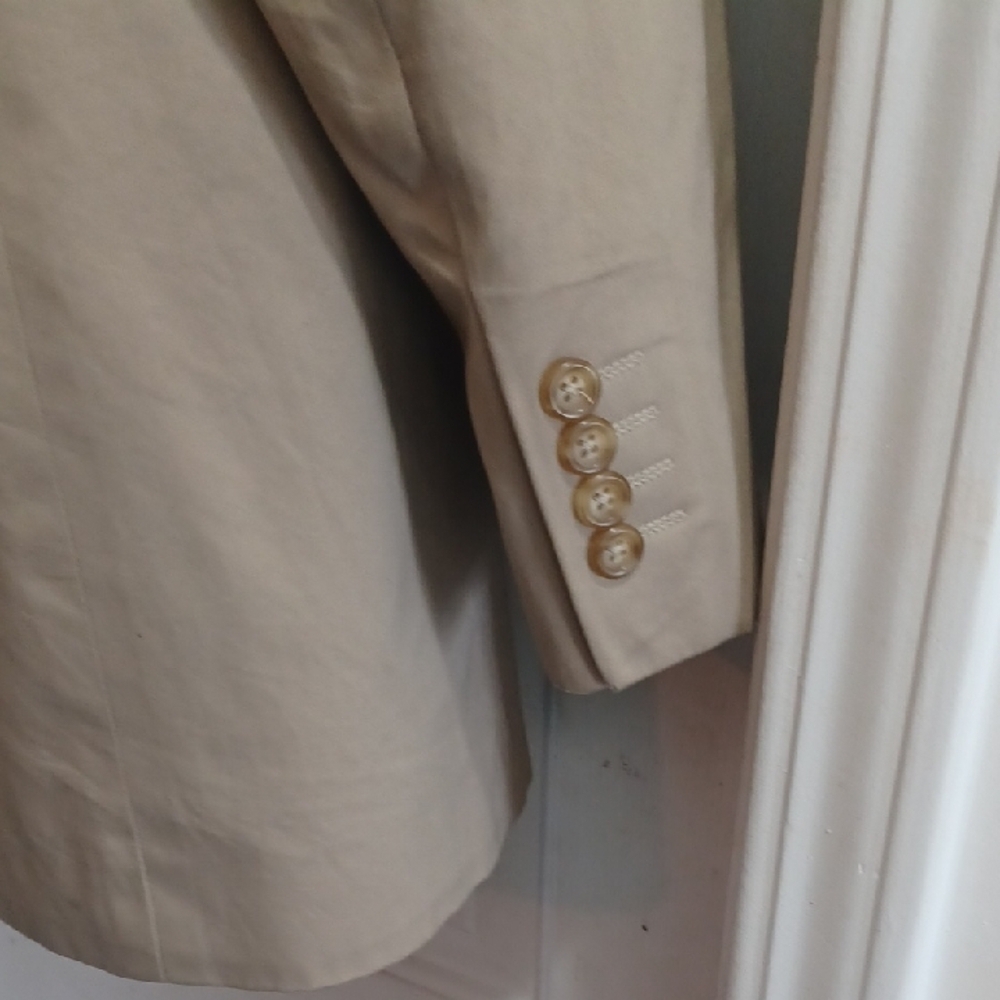 Merona Men's Beige Blazer, 44L - Picture 8 of 11